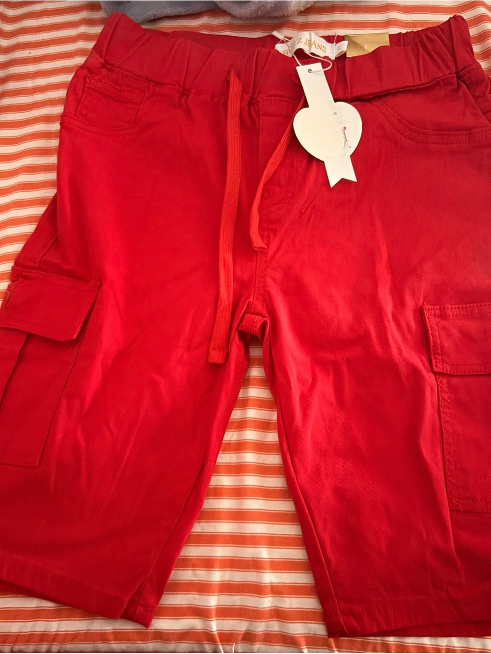 Cargo Bright Red Women's Utility Cargo Shorts